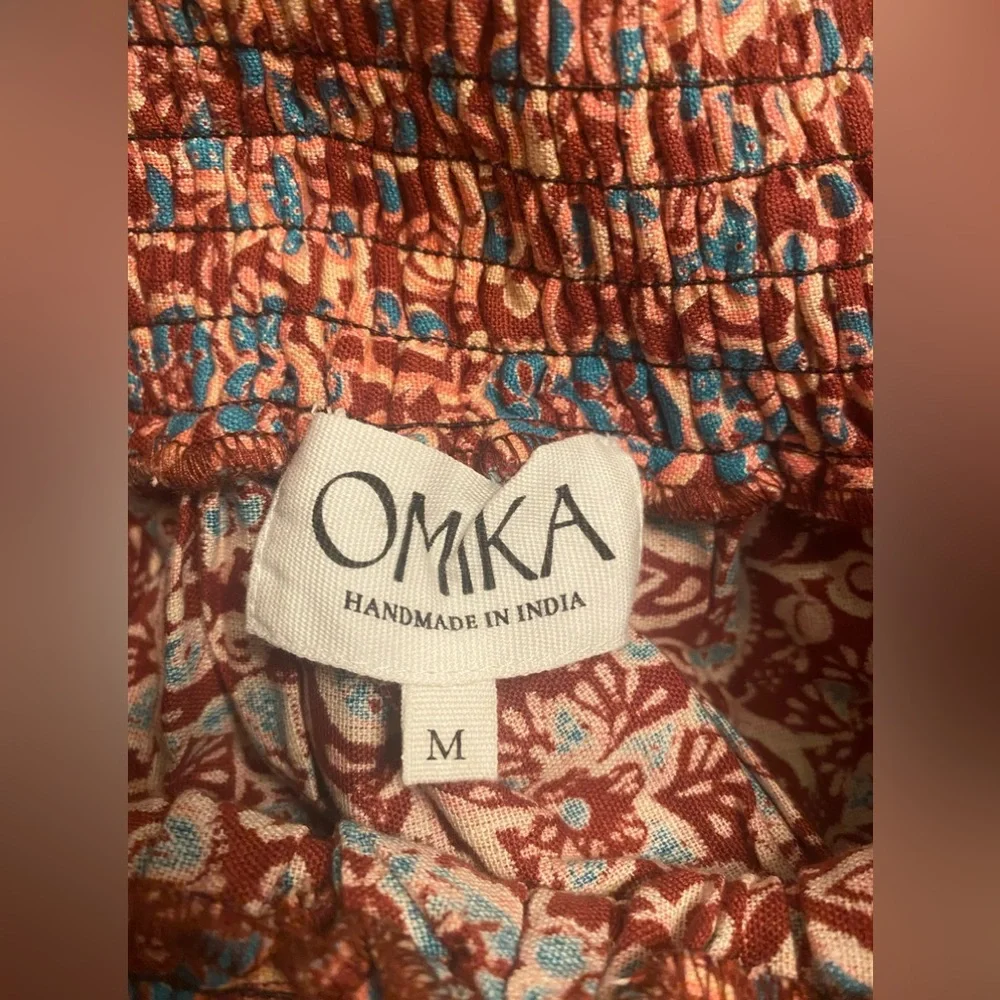 OMIKA Handmade Mango Poppy Smocked Tiered Skirt - NWOT - Medium - Picture 7 of 12